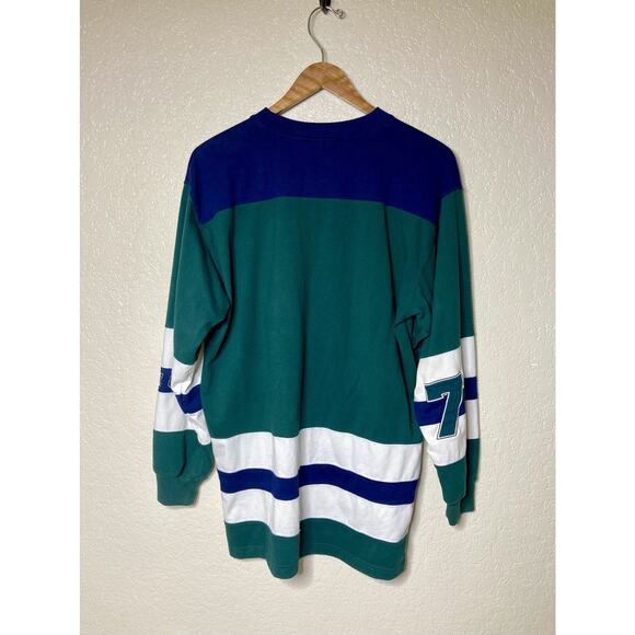 VTG Mickey & Co Rugby Hockey Shirt Mens Medium Long Sleeve Pullover Embroidered - Picture 2 of 10